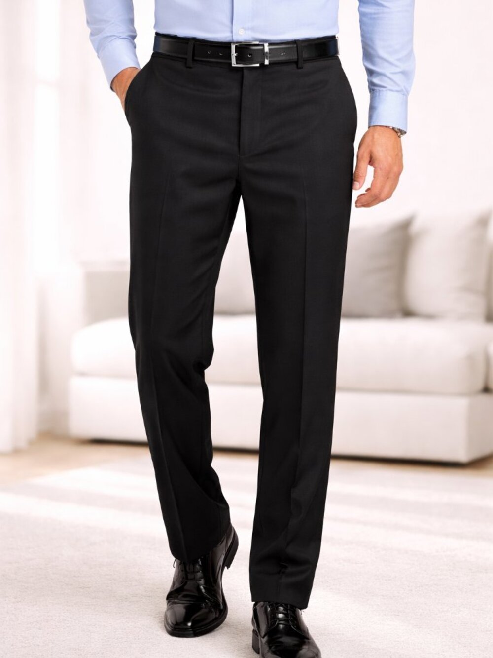 Riviera by Jack Victor Men’s Traveler Black Dress Pants - Size 52 Long NWT $275